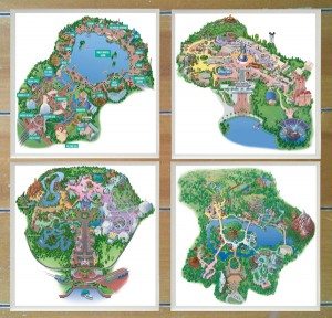 Walt Disney World Map Coasters